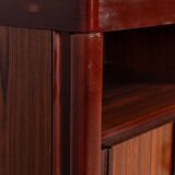 Pair of vintage 1960s bedside tables in rosewood italian design