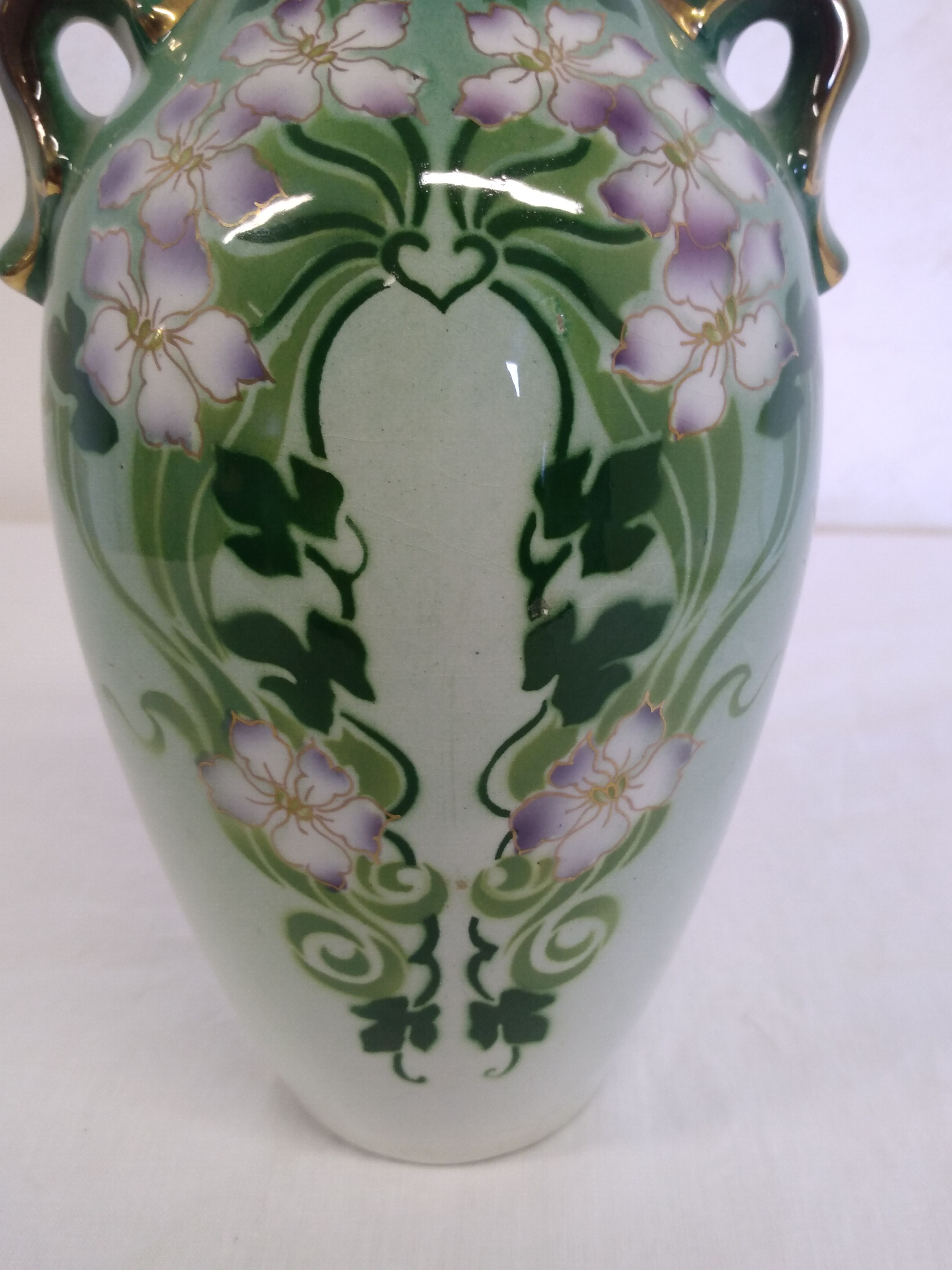 Vase faïence Saint-Amand hamage