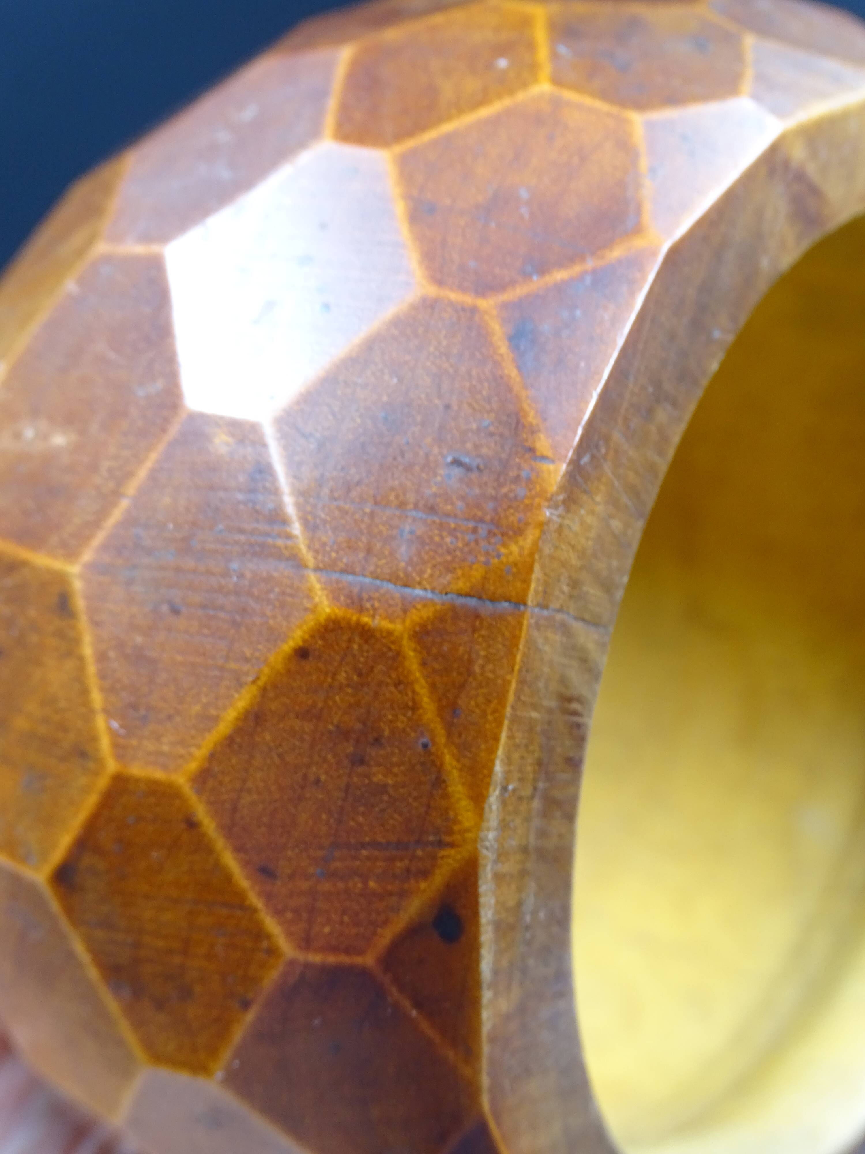 Wooden box- Decoration of cut sides - circa 1950