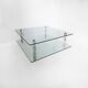 Table basse en lucite et verre, style moderniste, années 1970