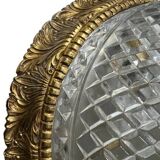 Ceiling light in glass and gold metal