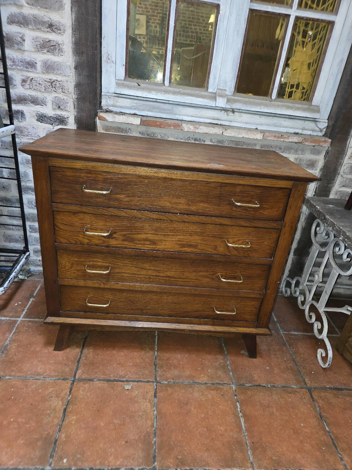 Vintage oak chest of drawers from the 60s