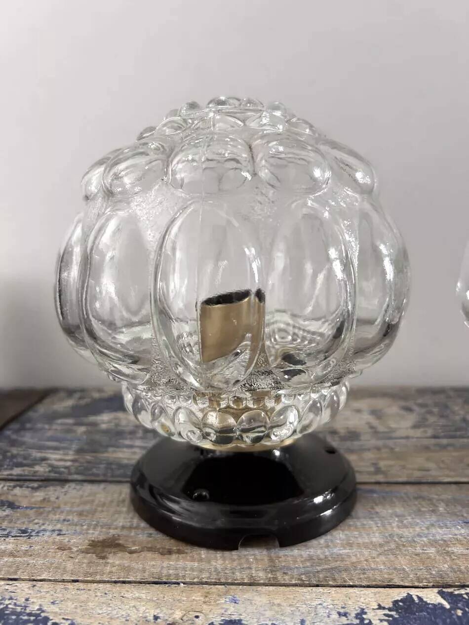 Paire d’appliques globes