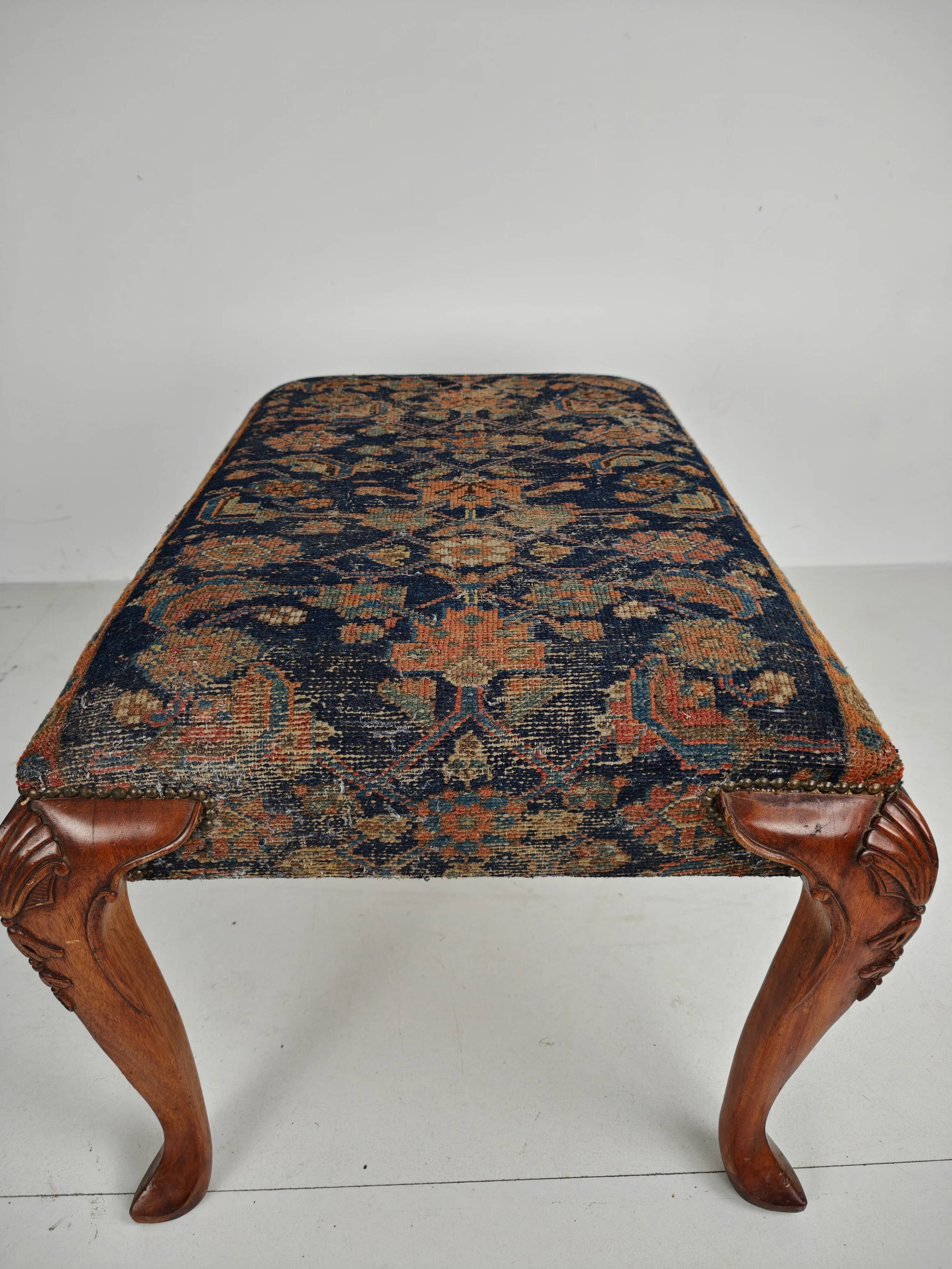 Antique foot stool, walnut, English Regency, circa 1800–1820
