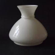 Set of 4 French Vintage White Opaline Glass Replacement Shade