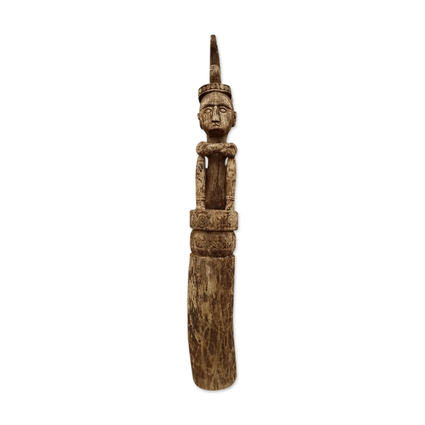 Ancient wooden ancestor statue of the Leti Islands, Indonesia