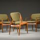 Danish Ella chairs in teak attributed to Arne Vodder for Vamo Sønderborg, 1960s, set of 6