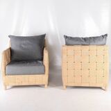 Pair of rope armchairs