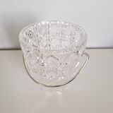 Chiseled crystal ice bucket