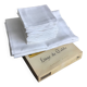White damask table service consisting of a large tablecloth and 12 napkins