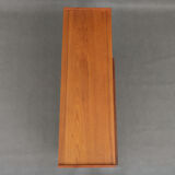Small Danish teak sideboard with a pull out tray