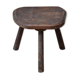 Raw rustic tabouret made in Périgord