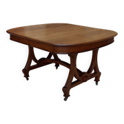 Dining room table by Maison Krieger, Art Nouveau, circa 1900, in solid oak