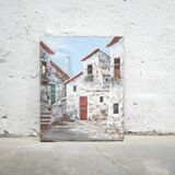 Old painting painting on canvas