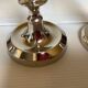 Pair of silver metal candlesticks