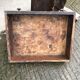 Old coffee table from the Guérandais region in solid oak with 2 front drawers