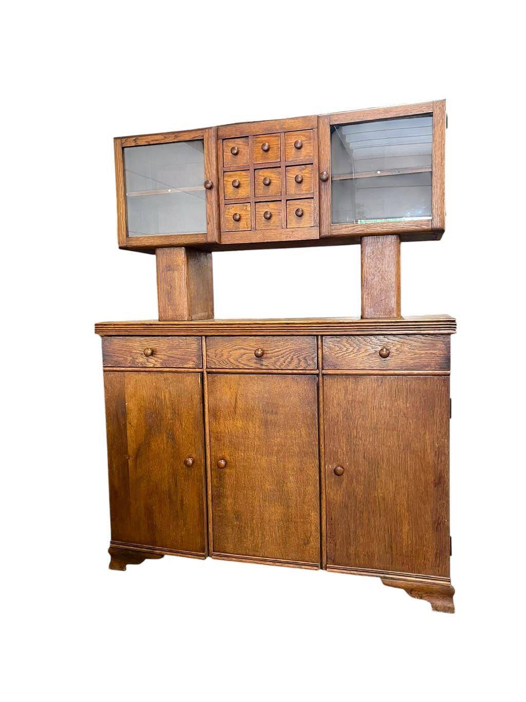 Vitrine/commode/meuble de cuisine vintage en bois