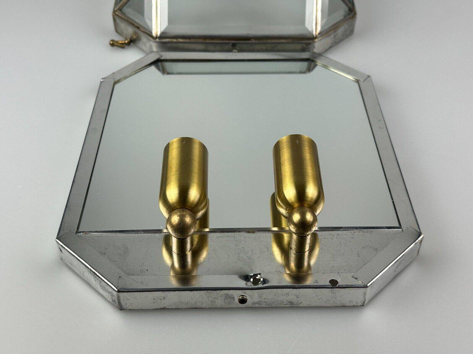 60s 70s wall lamp wall light glass & metal vintage space age design