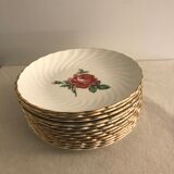 12dessert plates Gien, 1960s