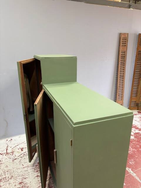 Asymmetrical wardrobe from the 1950s.