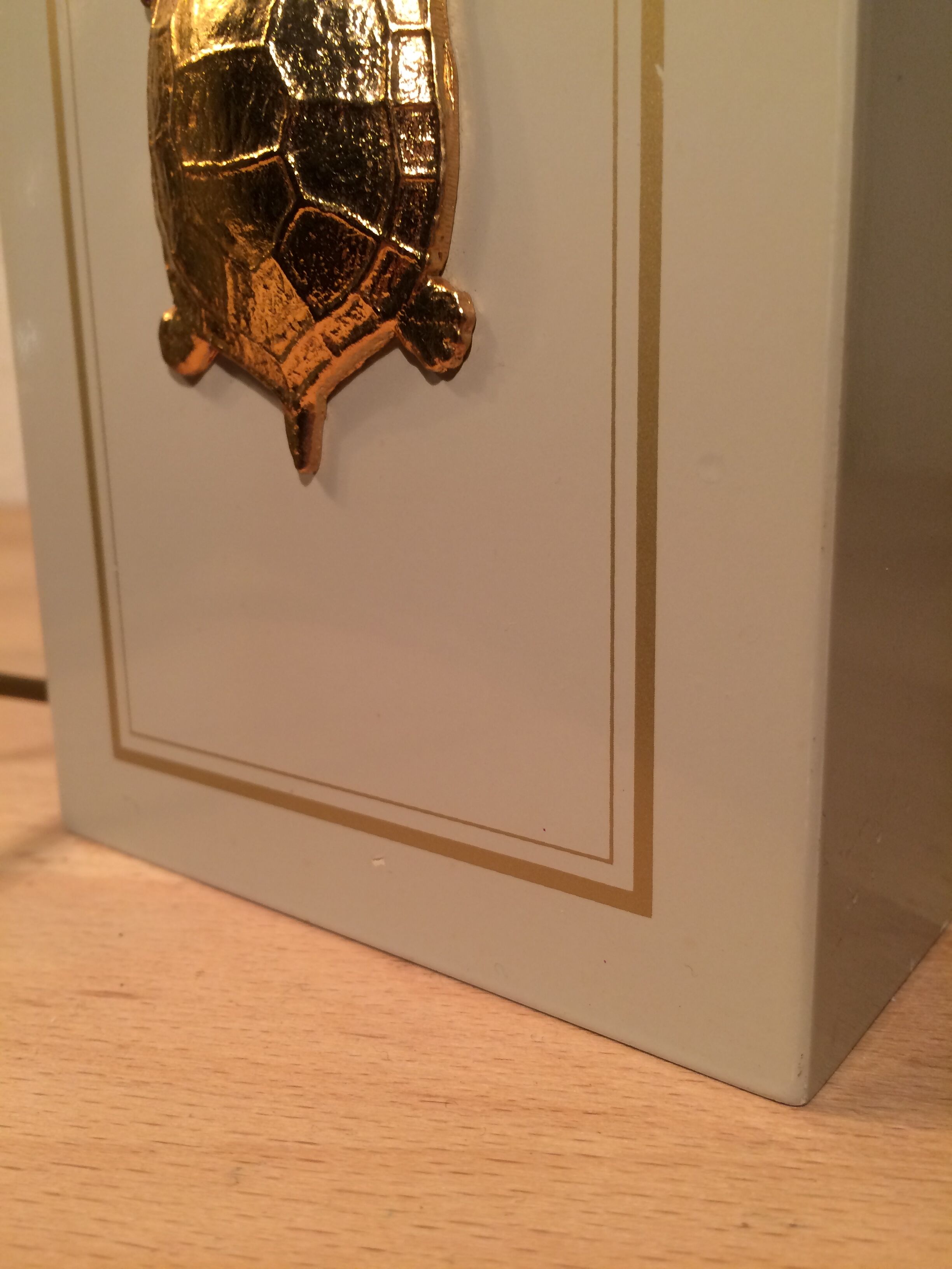 Lamp Turtle golden brass lacquered 70s