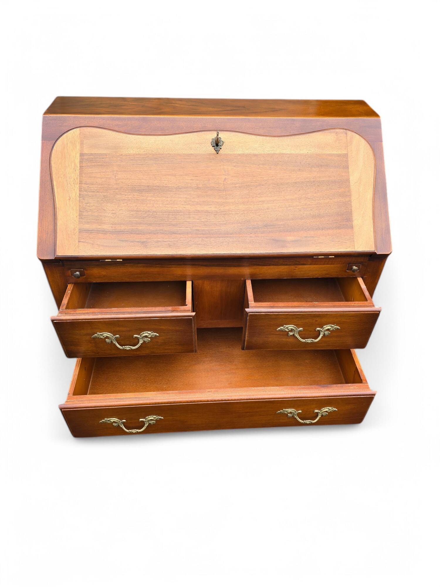 Antique secretary in solid walnut