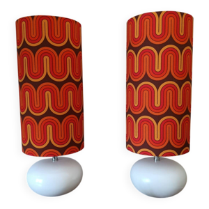 Duo lampes seventies
