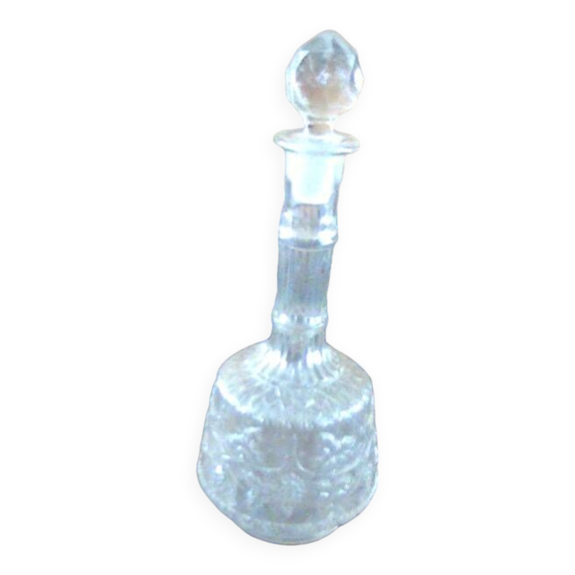 carafe en verre moulé 19 ème siècle