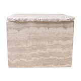 Bedside table / travertine sofa end