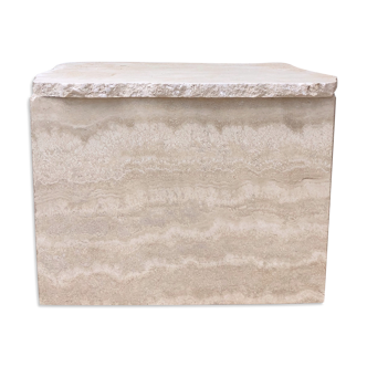 Bedside table / travertine sofa end
