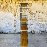 Wall system has 6 Scandinavian modular shelves