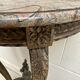 Wall lamp console - half moon carved wood old gilded