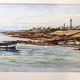 André Duculty (1912-1990) Watercolor on paper "Kérity, Penmarc'h, Finistère" Signed lower right