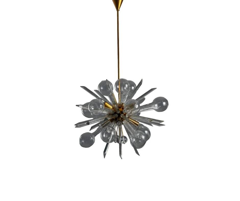 Chandelier “EXPLOSE” by René Roubíček, sculptural art glass ceiling light