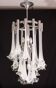 Great Design Murano Glass White Chandelier “Calle” by Venini, 1970