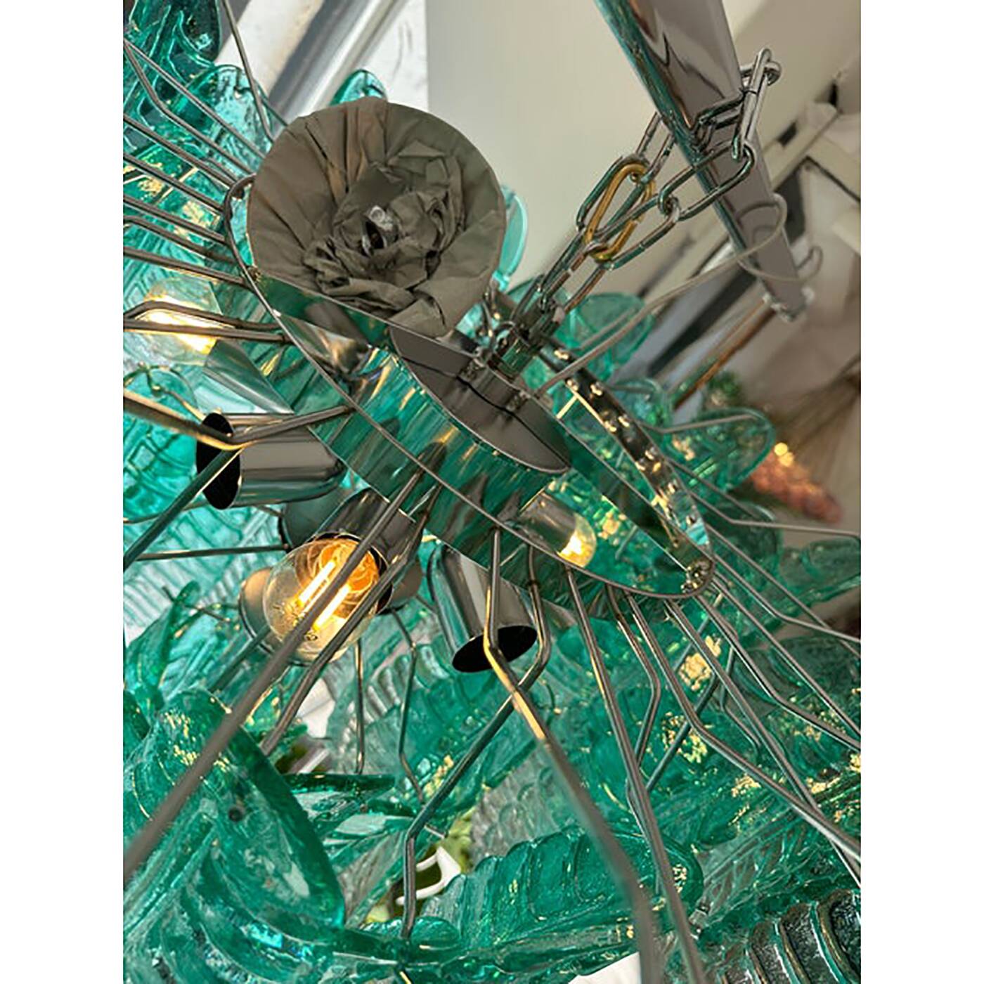 Contemporary Scenographic Green “Felci” Chandelier