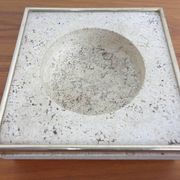 Travertine & Brass Ashtray by Fratelli Mannelli, Italy, 1970s