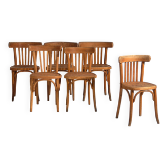 Anciennes chaises de bistro Thonet (c.1920). Ensemble de 6 pièces #4