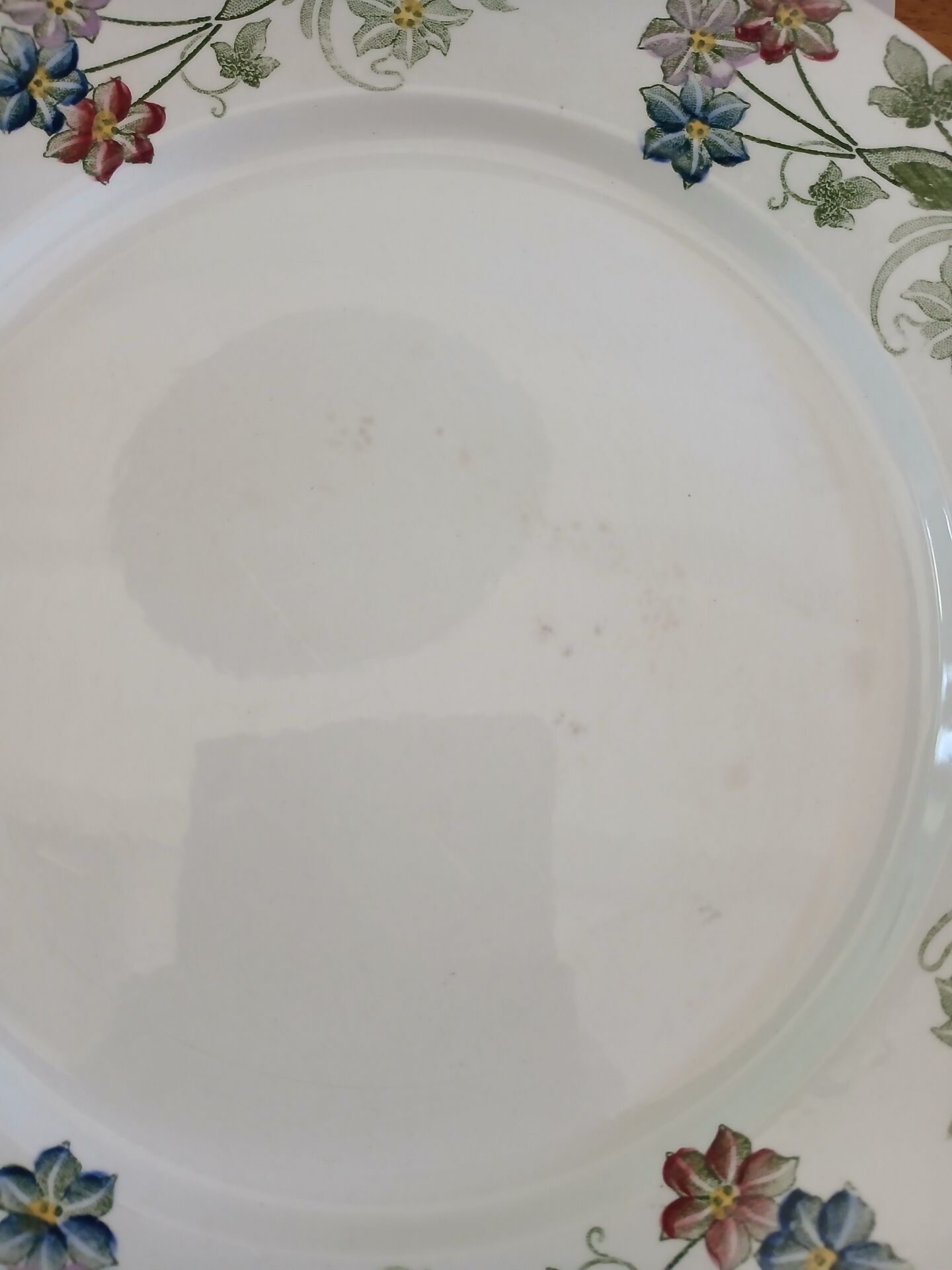 6 antique flat plates U&C Sarreguemines