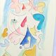 Original abstract painting – poetic composition – 24 x 34 cm