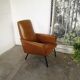 Armchair 50s skaï metal base