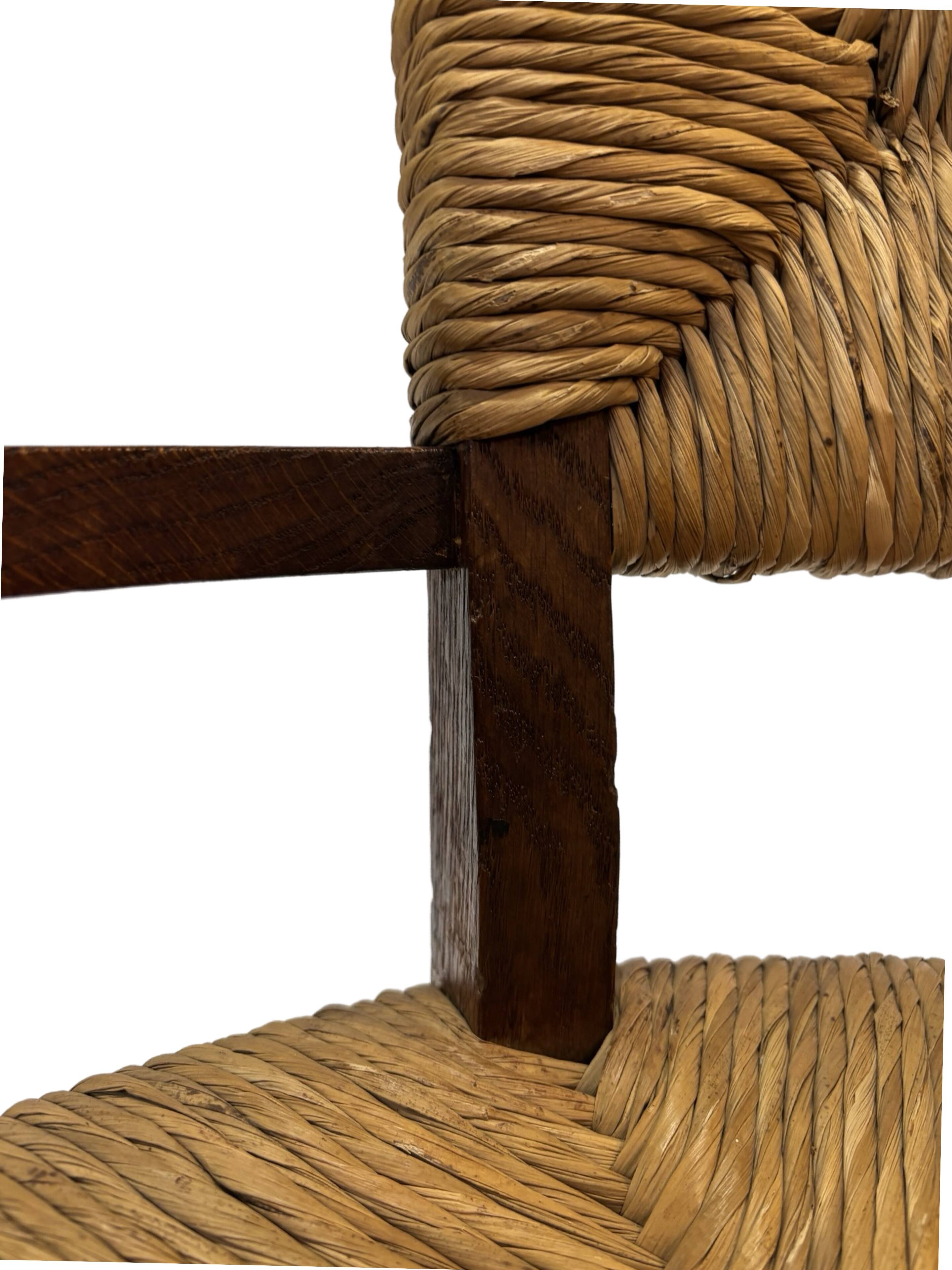 Art Deco chair minimalist oak wicker minimalist design