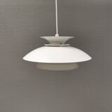 White hanging lamp from the 1980s, produced by Form-Light Denmark.
