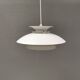 White hanging lamp from the 1980s, produced by Form-Light Denmark.