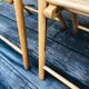 Set of 2 vintage folding chairs, rattan cane for Habitat, circa 70/80