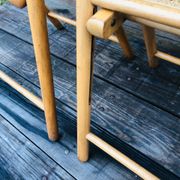 Set of 2 vintage folding chairs, rattan cane for Habitat, circa 70/80