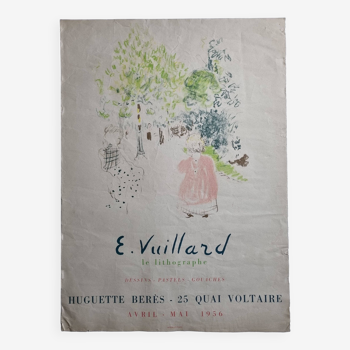 Affiche lithographique originale de 1956 d'après Edouard Vuillard, Impression Mourlot, 45 x 63 cm