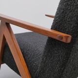 Mid-Century Easy Chair, Model B 310 Var, in Black Shield