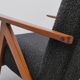Mid-Century Easy Chair, Model B 310 Var, in Black Shield