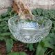 Saladier vintage en verre taillé 